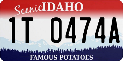 ID license plate 1T0474A