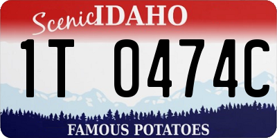 ID license plate 1T0474C