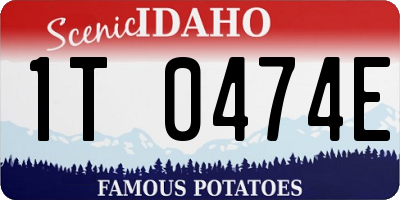 ID license plate 1T0474E