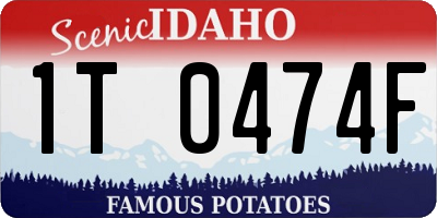 ID license plate 1T0474F