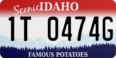 ID license plate 1T0474G