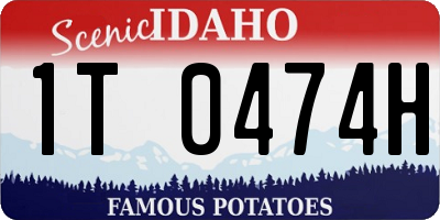 ID license plate 1T0474H