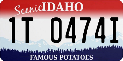 ID license plate 1T0474I
