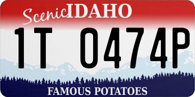 ID license plate 1T0474P
