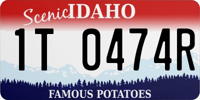 ID license plate 1T0474R