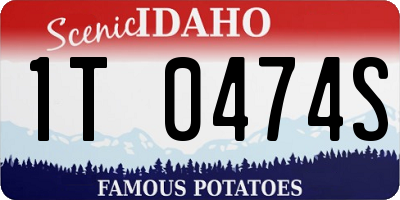 ID license plate 1T0474S
