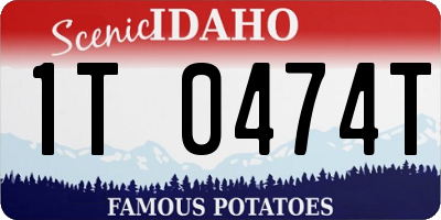 ID license plate 1T0474T