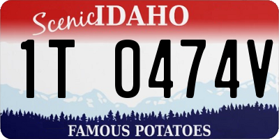ID license plate 1T0474V