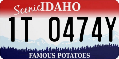 ID license plate 1T0474Y