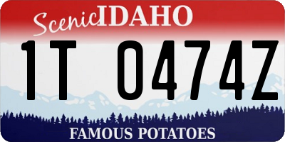 ID license plate 1T0474Z