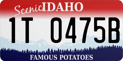 ID license plate 1T0475B