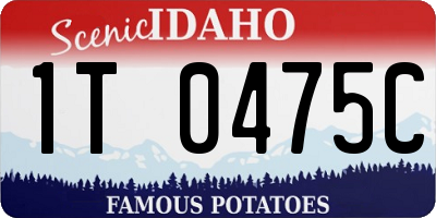 ID license plate 1T0475C