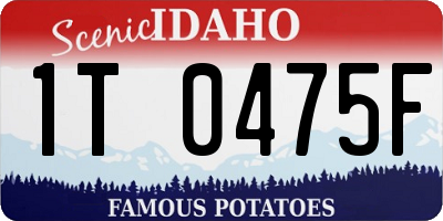 ID license plate 1T0475F