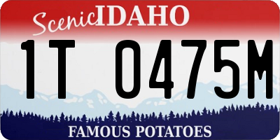 ID license plate 1T0475M