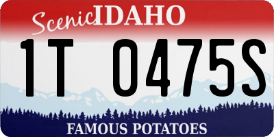 ID license plate 1T0475S