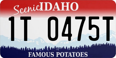 ID license plate 1T0475T