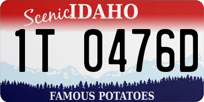 ID license plate 1T0476D