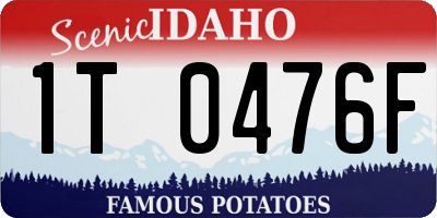 ID license plate 1T0476F