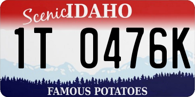 ID license plate 1T0476K