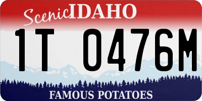 ID license plate 1T0476M