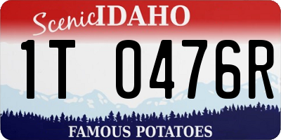 ID license plate 1T0476R
