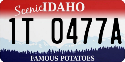 ID license plate 1T0477A