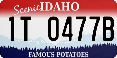 ID license plate 1T0477B