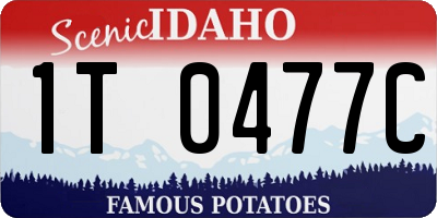 ID license plate 1T0477C