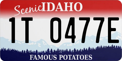 ID license plate 1T0477E
