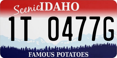 ID license plate 1T0477G