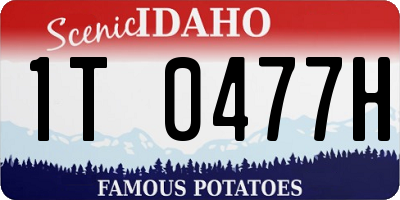ID license plate 1T0477H