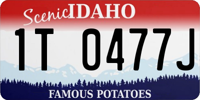 ID license plate 1T0477J