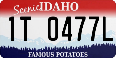 ID license plate 1T0477L