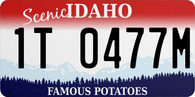 ID license plate 1T0477M