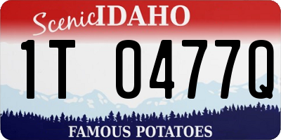 ID license plate 1T0477Q