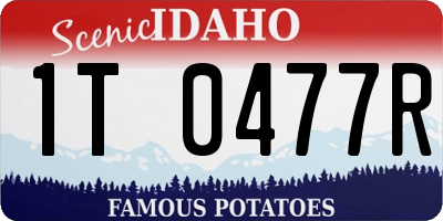 ID license plate 1T0477R