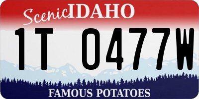 ID license plate 1T0477W