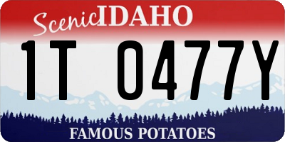 ID license plate 1T0477Y