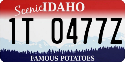 ID license plate 1T0477Z