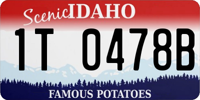 ID license plate 1T0478B