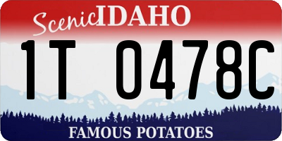 ID license plate 1T0478C