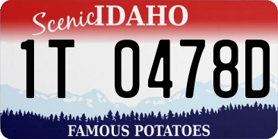 ID license plate 1T0478D