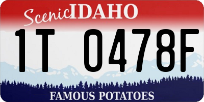 ID license plate 1T0478F