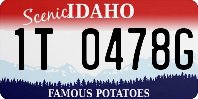 ID license plate 1T0478G