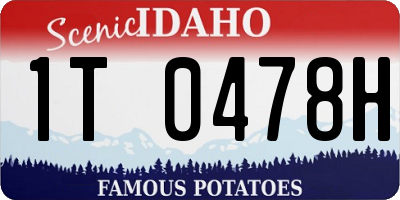 ID license plate 1T0478H
