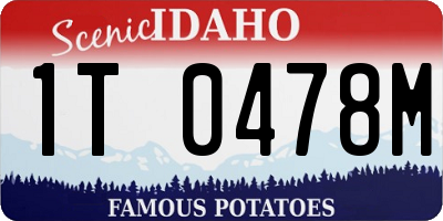 ID license plate 1T0478M