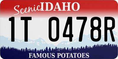 ID license plate 1T0478R