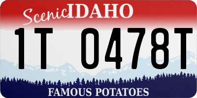 ID license plate 1T0478T