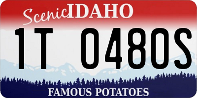 ID license plate 1T0480S