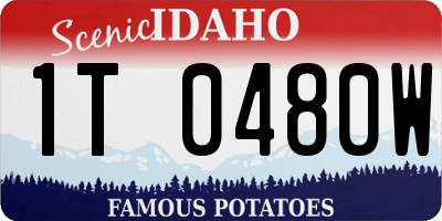 ID license plate 1T0480W